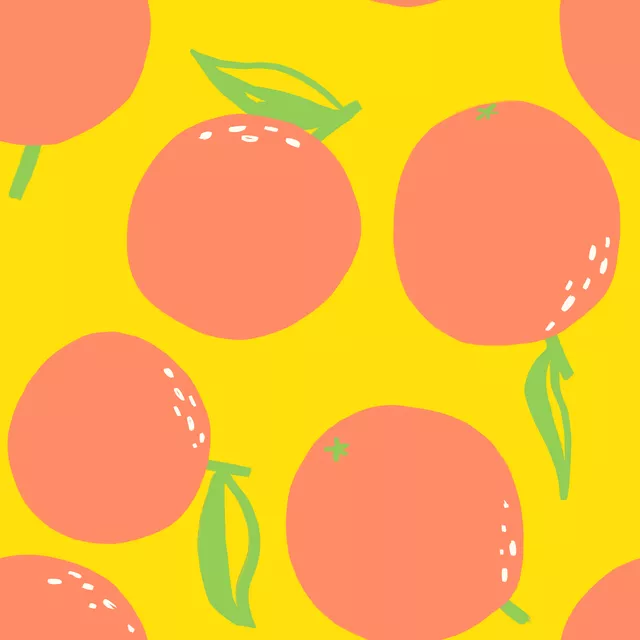 Kissen Juicy Oranges Gelb