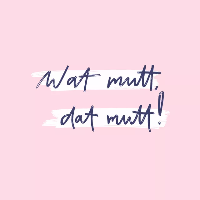 Kissen Wat mutt dat mutt rosa