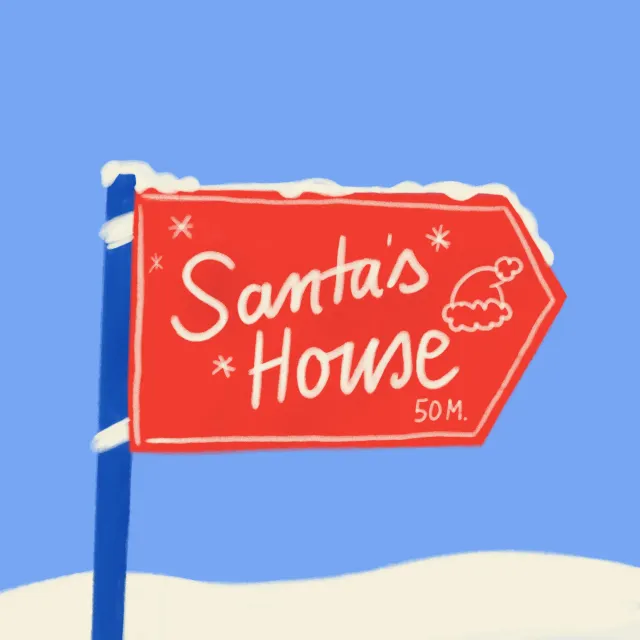 Kissen Santas House