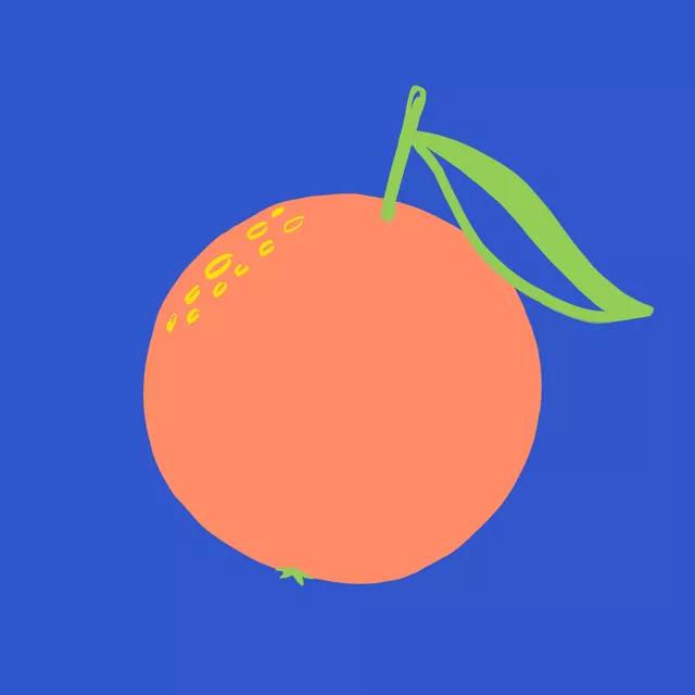 Kissen Orange blue