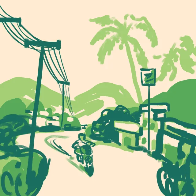 Kissen Travel Memories Sketch