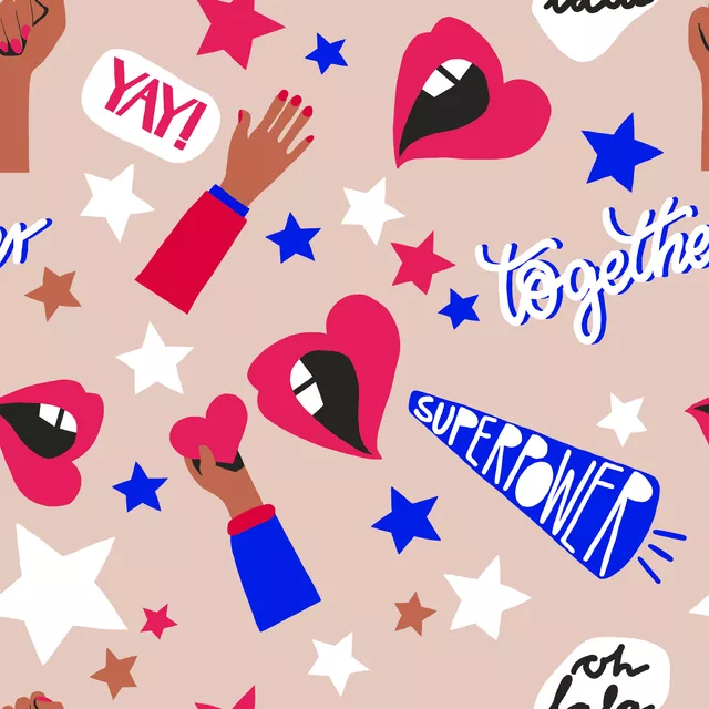 Servietten Empowerment Sticker beige