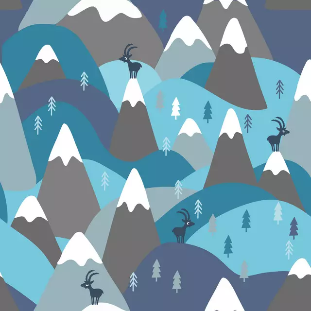 Geschirrtücher Snowy Mountains Muster