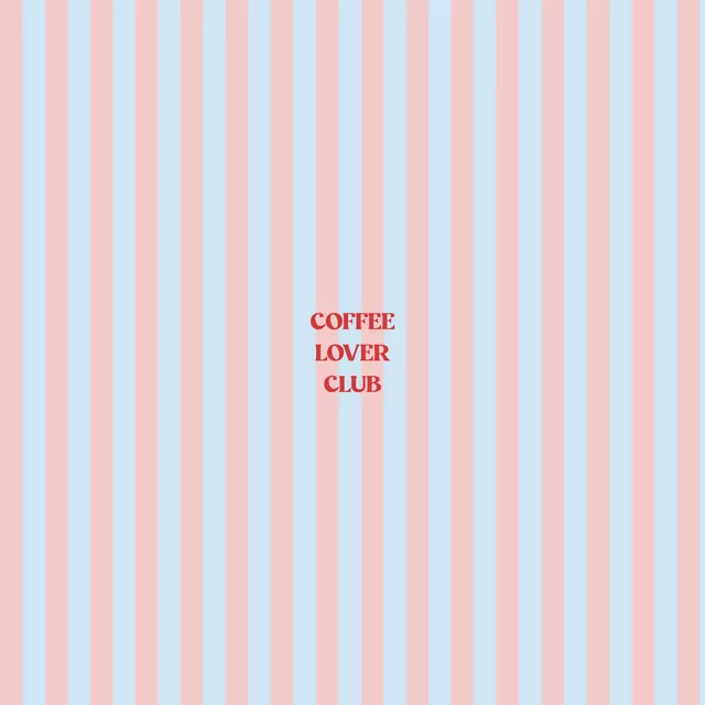 Sitzkissen COFFEE Lover Club Stripes Rosé