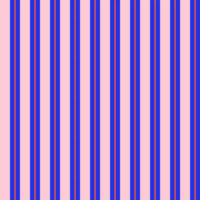 Retro Stripes Blau Rot