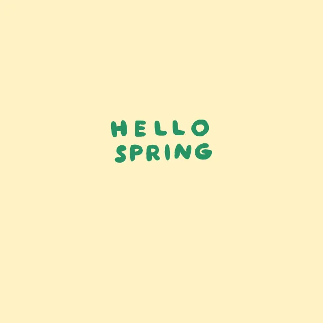 Picnic Typo Spring Buttergelb
