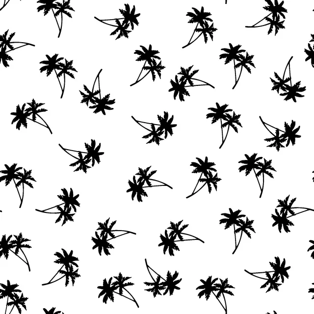 Dekovorhang Vintage Palms Black