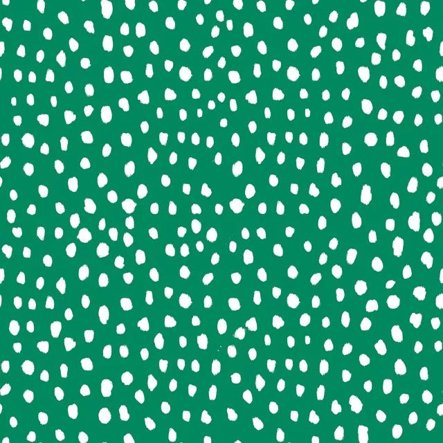 Snow Dots Green White