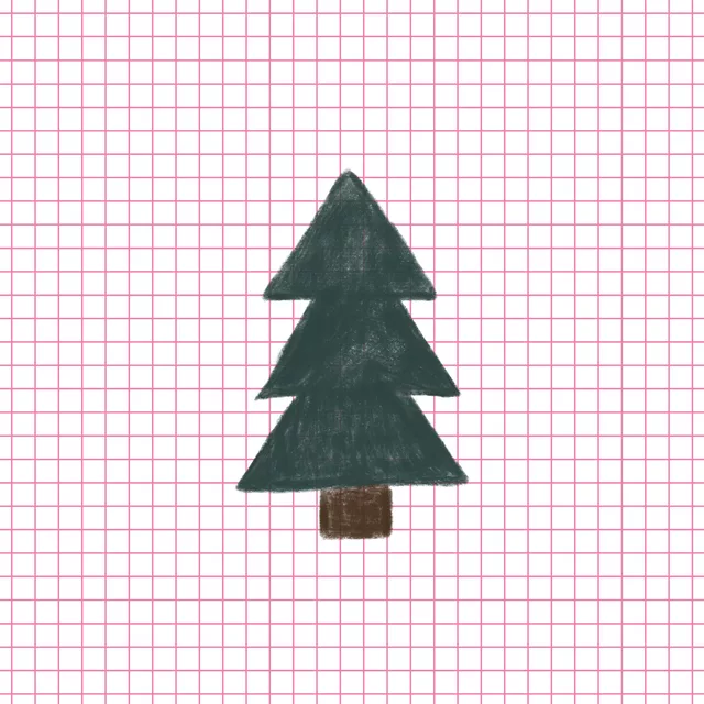 Tischläufer Christmas Grid Tannenbaum