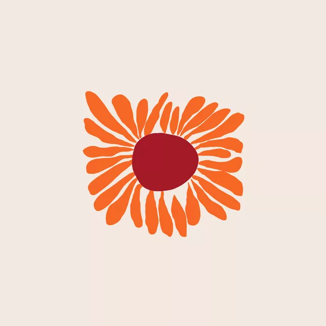 Sitzkissen Moderne Sonnenblume No3