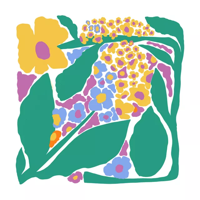 Moderne Frühlingswiese