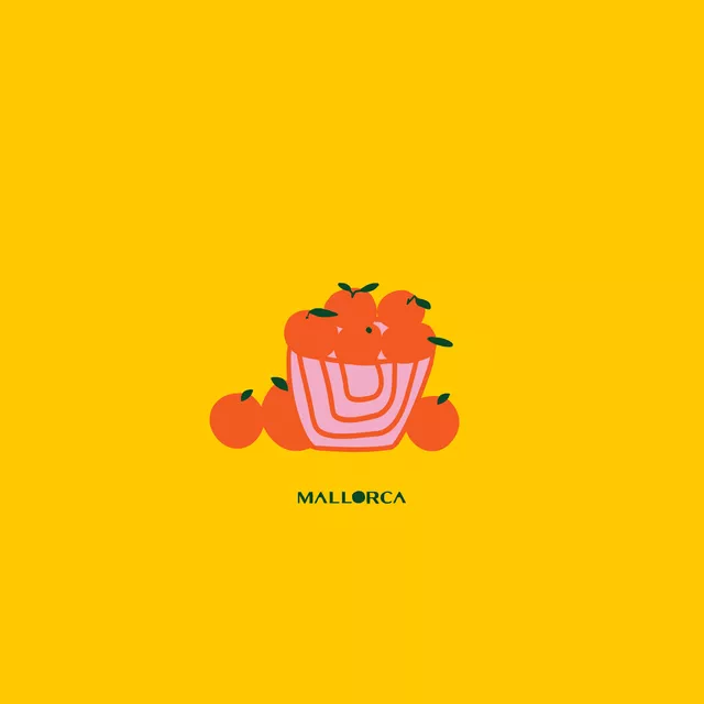 Kissen Orangen von Mallorca