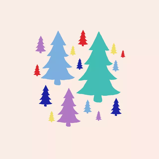 Servietten Tannenbaum bunt