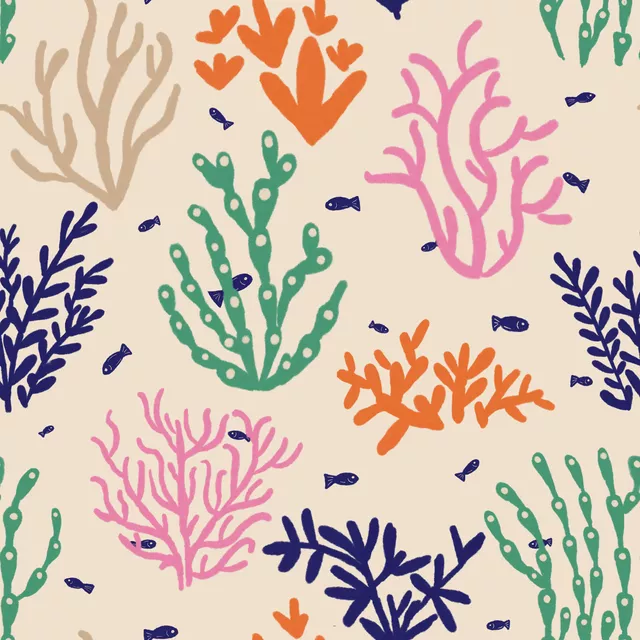 Kissen Bunte Korallen & Fische