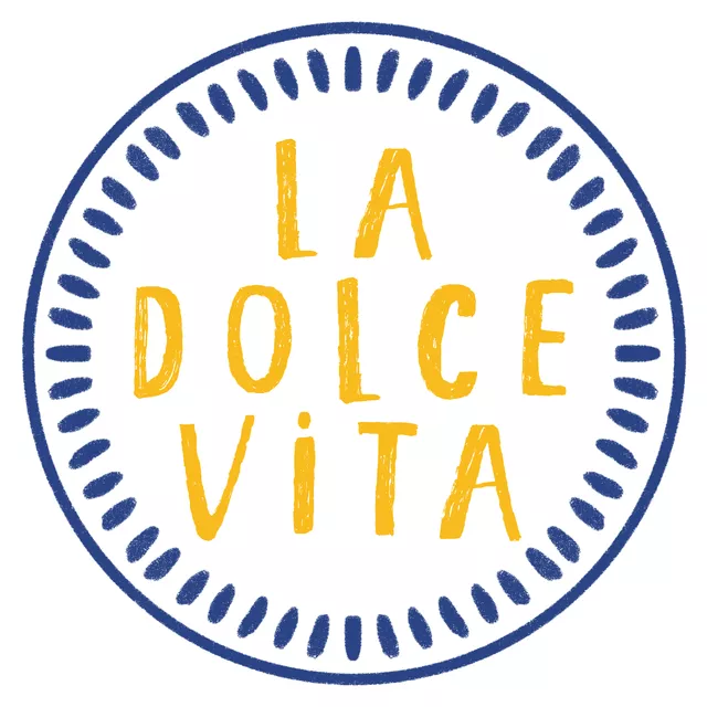 Kissen La Dolce Vita Lettering Gelb