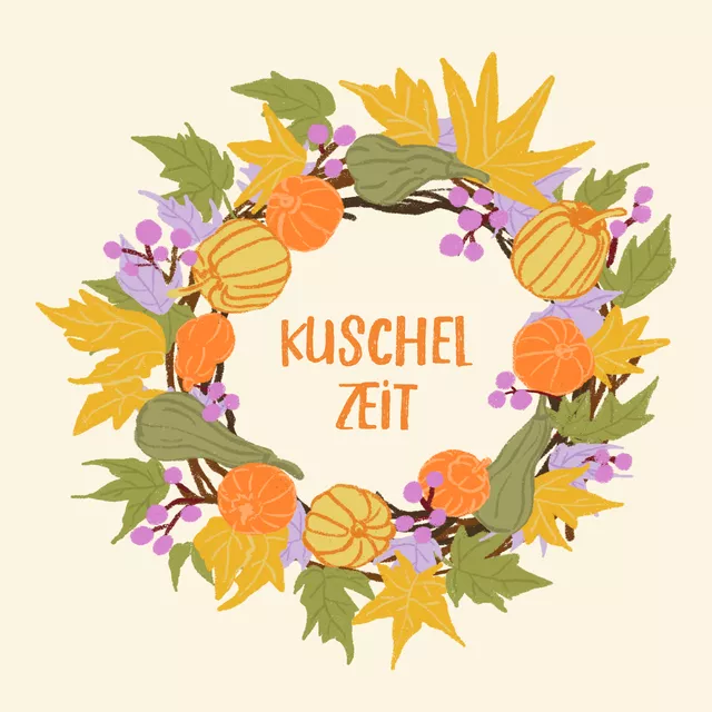 Servietten Kranz Kuschel Zeit