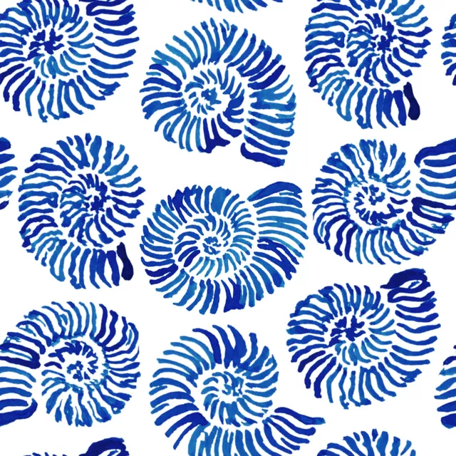 Tischset Unterwasser Schnecken Blau