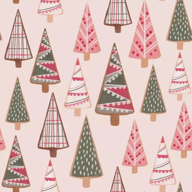 Weihnachtsbaum Plätzchen rosa