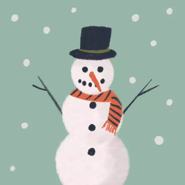 Schneemann Weiss Mint