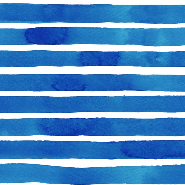 Kissen Aquarell Streifen Tiefsee Blau