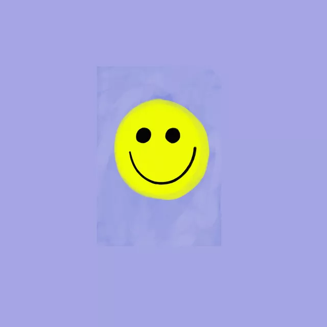 Kissen Smile lila