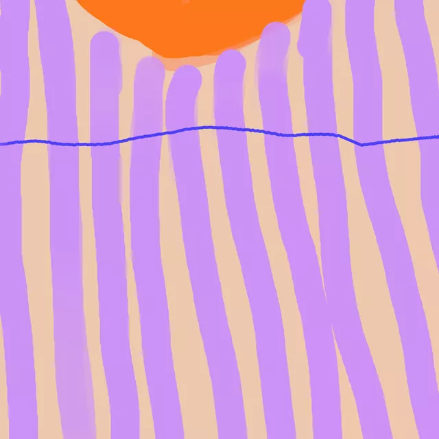 Kissen Sun downer lila stripes