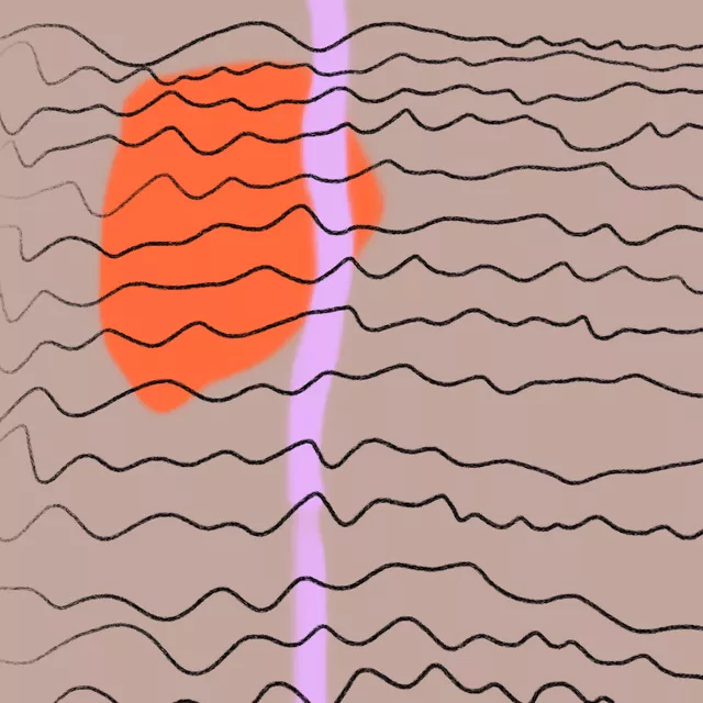 Kissen Mocca Sun and Waves