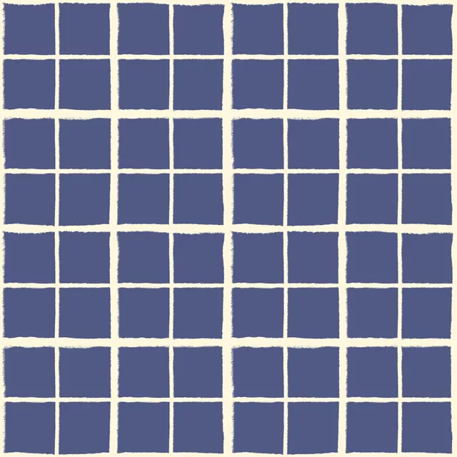 Sitzkissen Blaue Fliesen