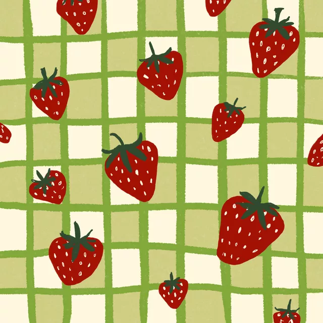 Kissen Erdbeeren