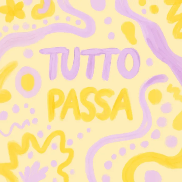 Kissen Tutto Passa Gelb Lila