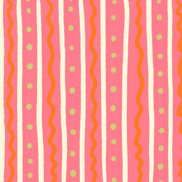 Bettwäsche Steifen rosa orange