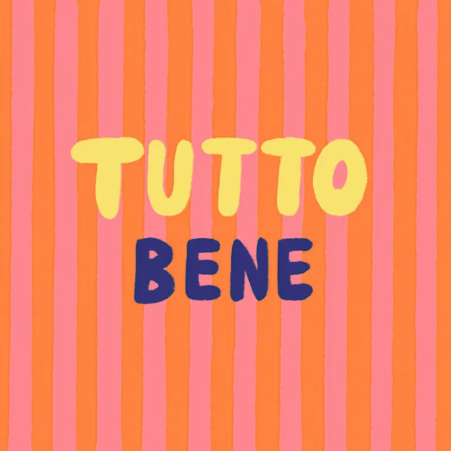 Kissen Tutto Bene orangerosa Streifen