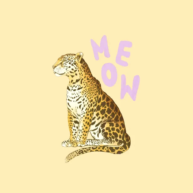 Kissen Meow Leopard