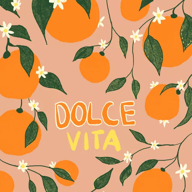 Sitzkissen Dolce Vita & Orangen