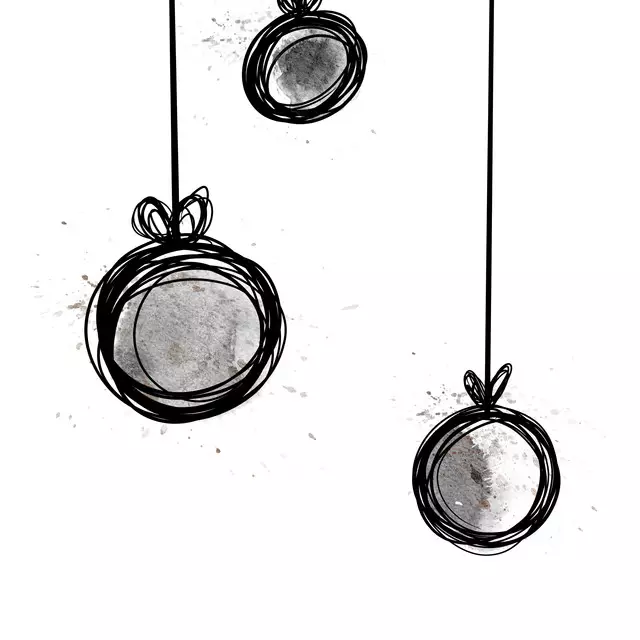 Tischdecke Weihnachtskugeln no1