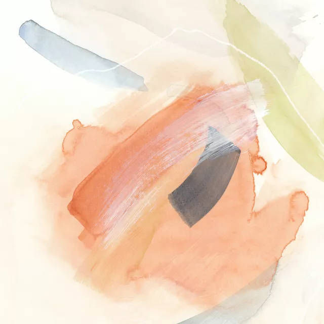 Kissen Brush strokes warm tones 2
