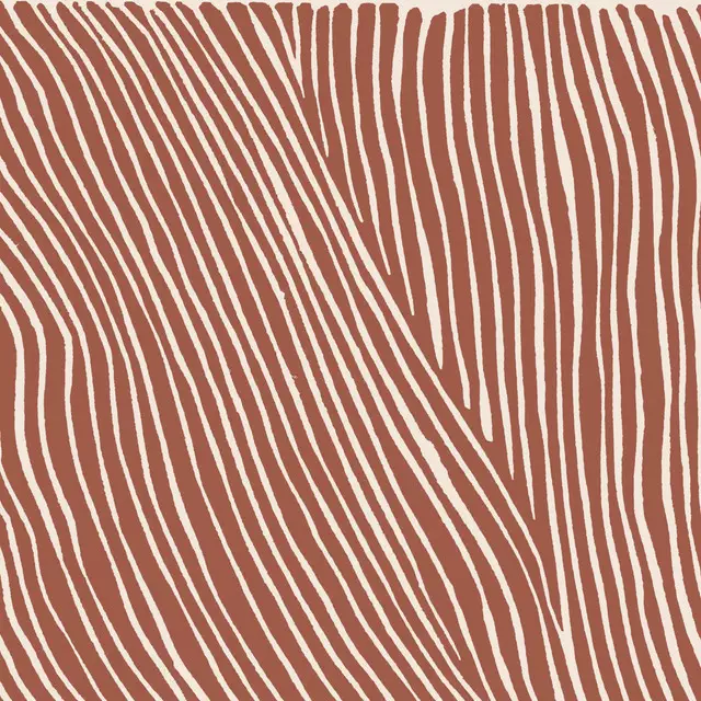 Tischläufer Terracotta Linocut Stripes