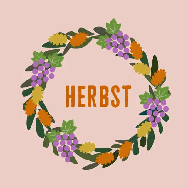 Servietten Herbst Kranz