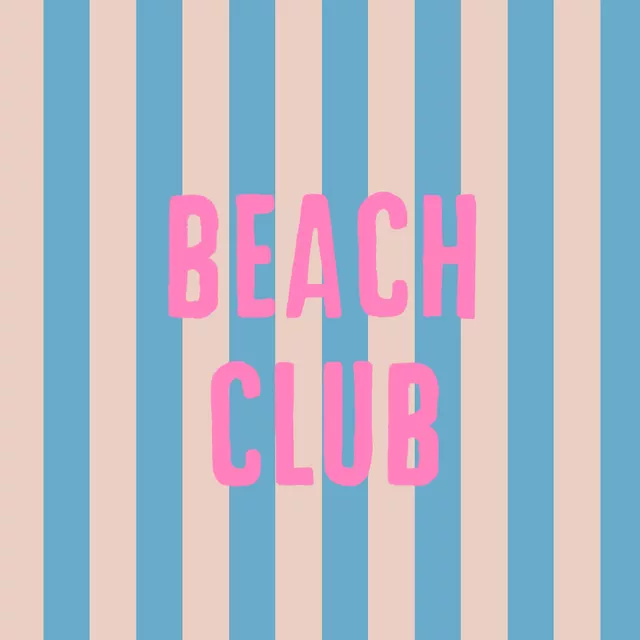 Kissen Beach Club Auf Streifen Blau