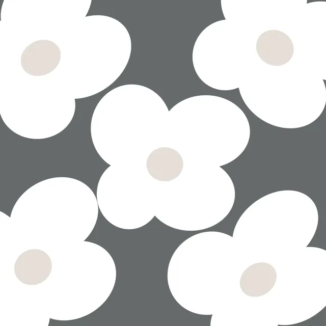 Kissen Butterblümchen Weiß Auf Grau