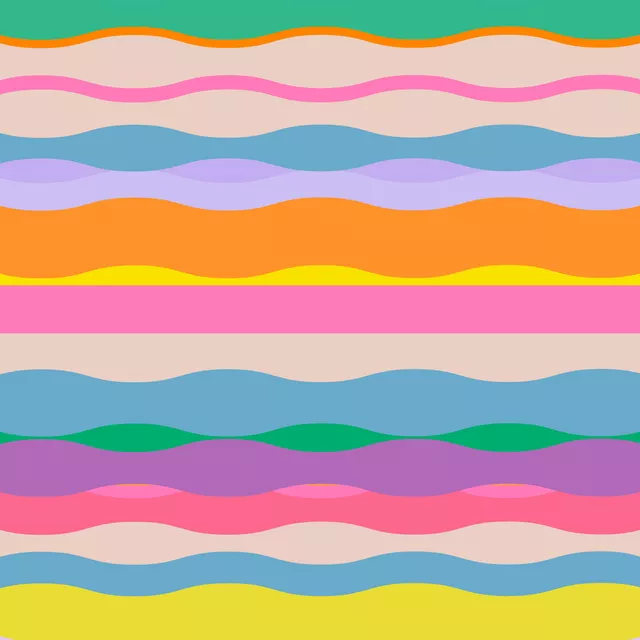 Servietten Wellen Streifen Bunt Horizont