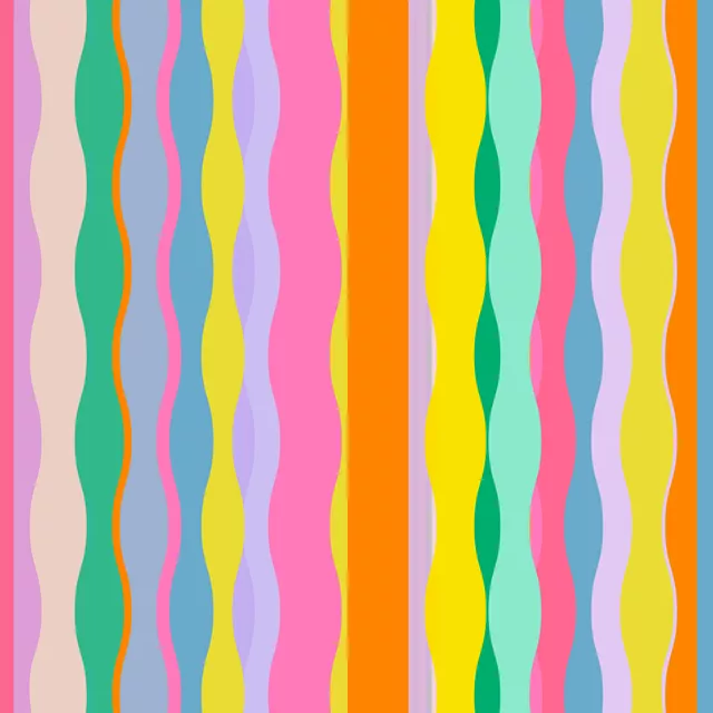 Wellen Streifen Bunt
