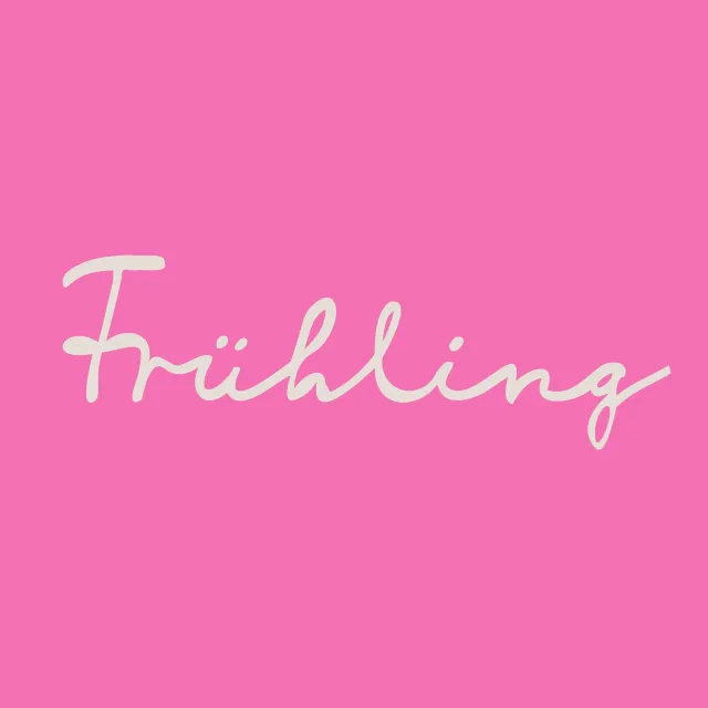 Kissen Frühling Handschrift Pink