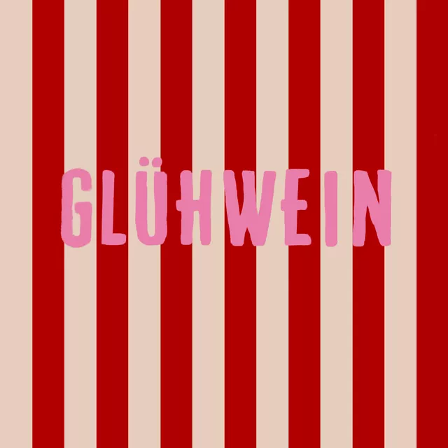 Kissen Glühwein Pink Streifen Rot