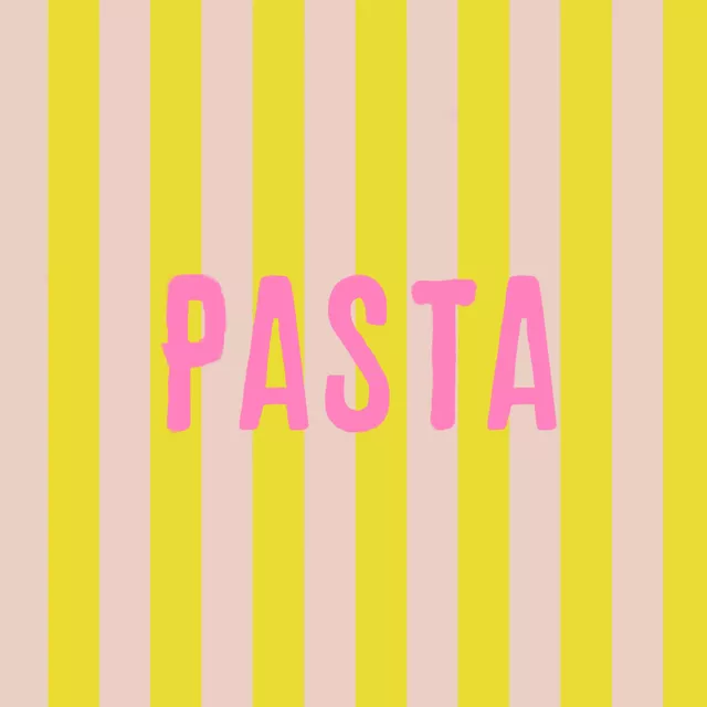 Pasta Auf Gelben Streifen