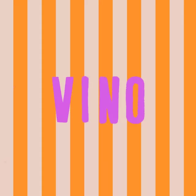 Kissen Vino Lila Auf Streifen Orange