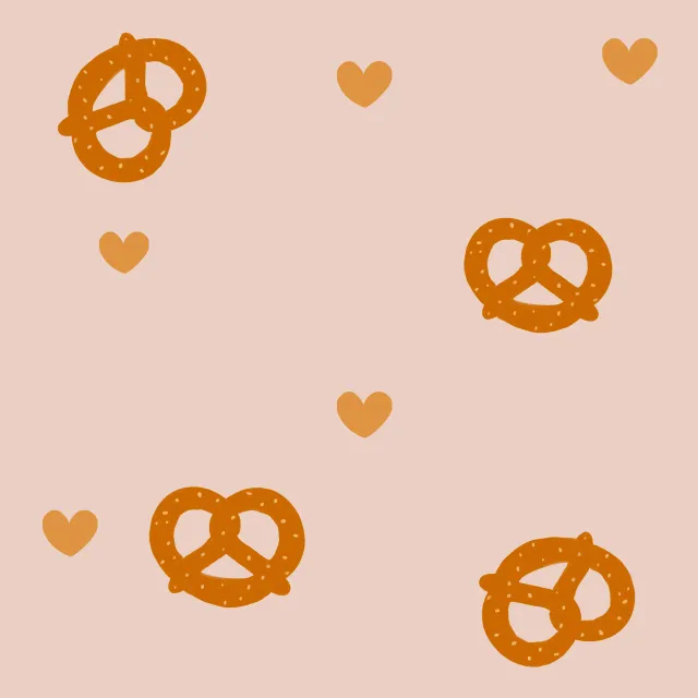 Tischdecke Bretzel Mit Herzen