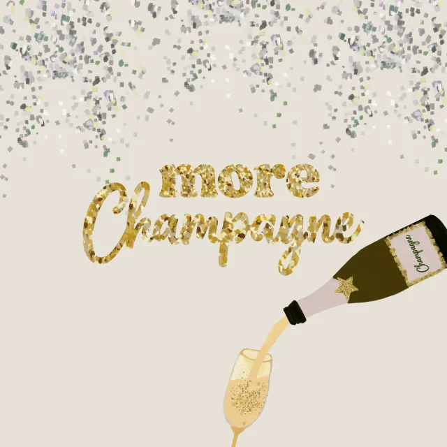 Kissen More Champagne Glitzer