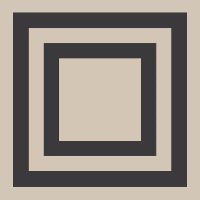 Sitzkissen Beige Schwarzer Rahmen