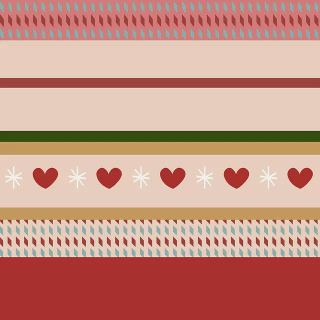 Servietten Weihnachtsmuster Rot Beige